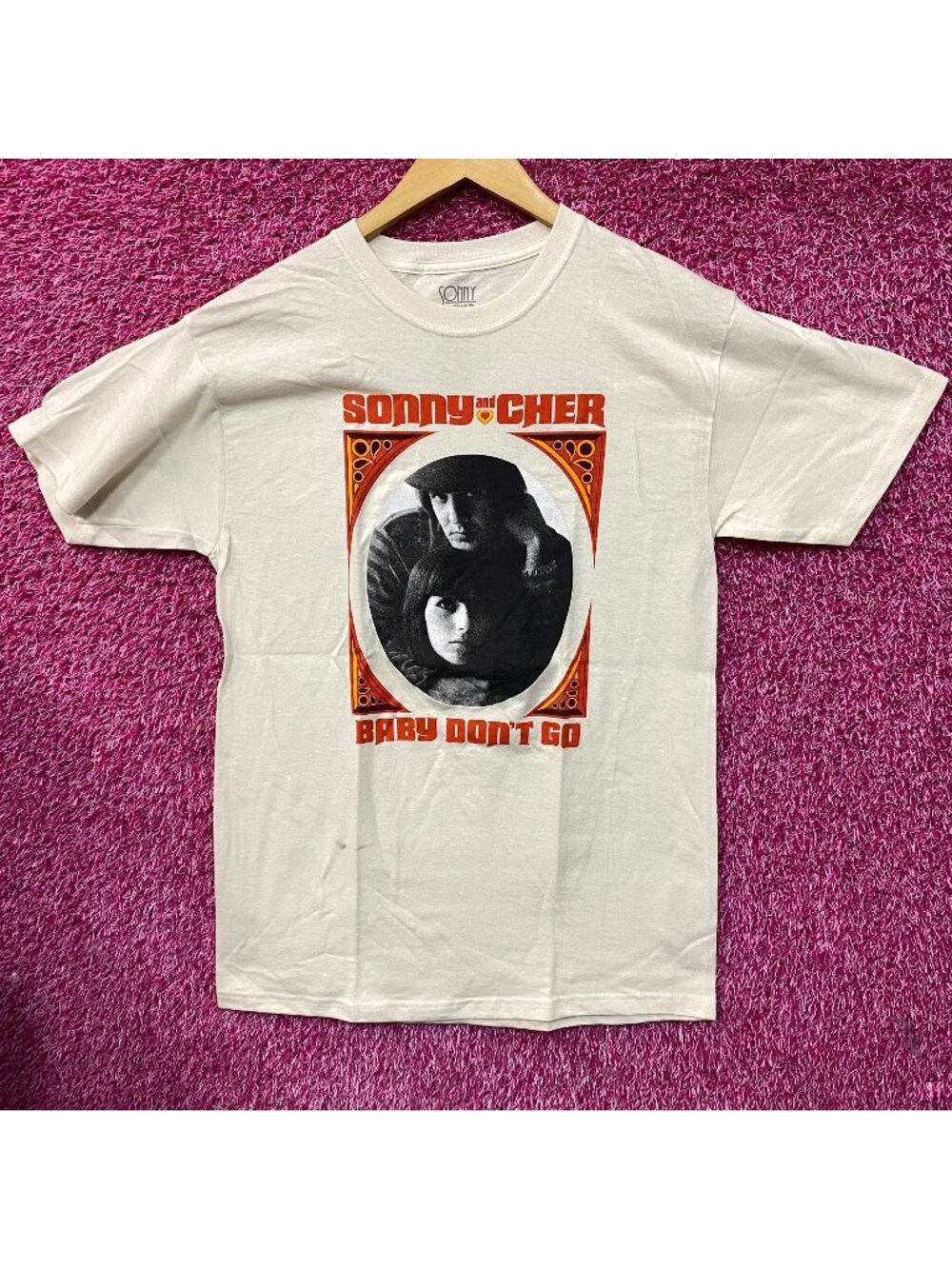 Sonny & Cher Baby Dont Go Album Pop Rock Duo T-Shirt Medium
